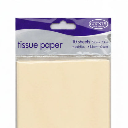 Close-up view of ivory tissue paper sheets