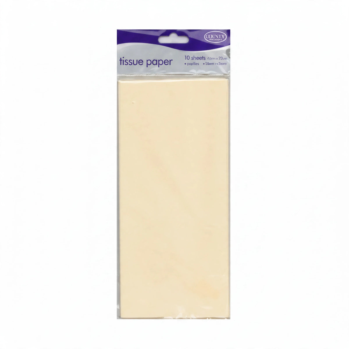 Ivory tissue paper pack of 10 sheets