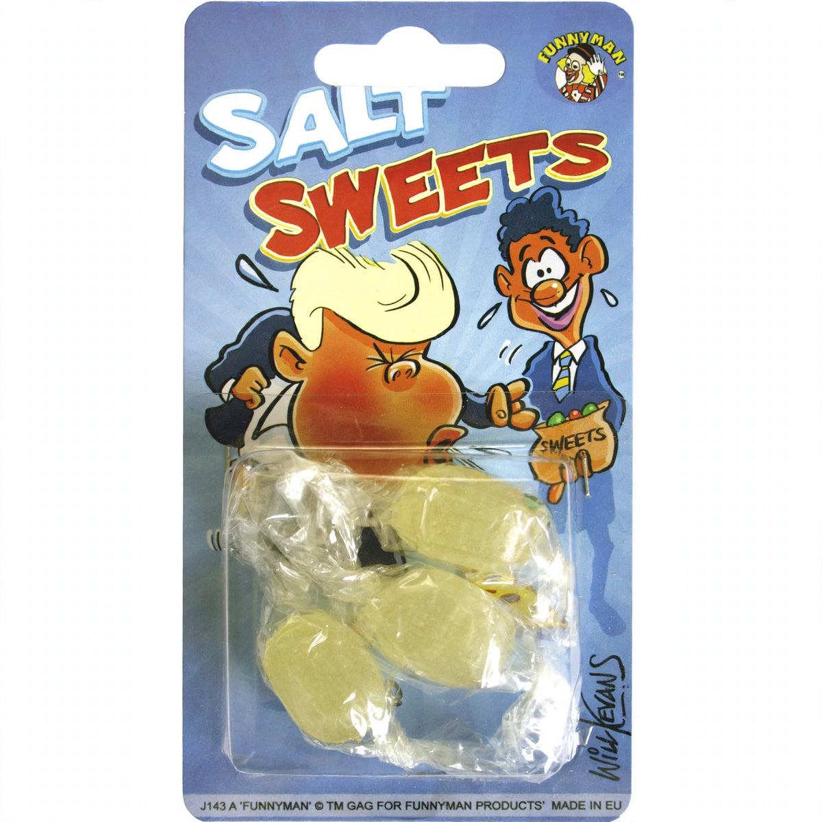 Joke Salt Sweets pack of 3 with realistic appearance and individual wrapping