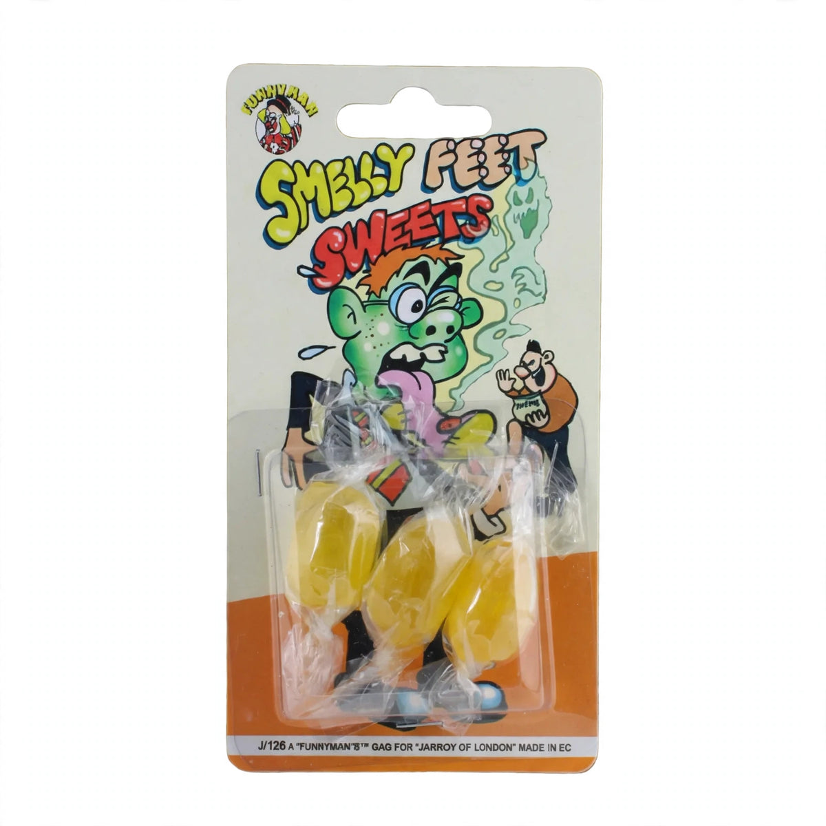 Joke Smelly Feet Sweets shaped like feet with unpleasant smell by Funnyman Jokes