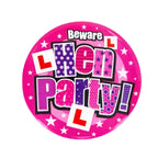 Jumbo Size Extra Large Pink Hen Party Badges 15cm