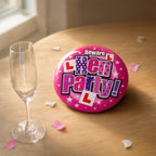 Jumbo Size Extra Large Pink Hen Party Badges 15cm