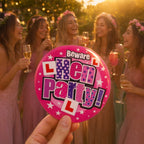 Jumbo Size Extra Large Pink Hen Party Badges 15cm