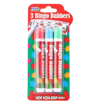 Tallon Non-Drip Ink Bingo Dabbers 3 Pack Assorted Colours | Merthyr Tydfil | Why Not Shop Online