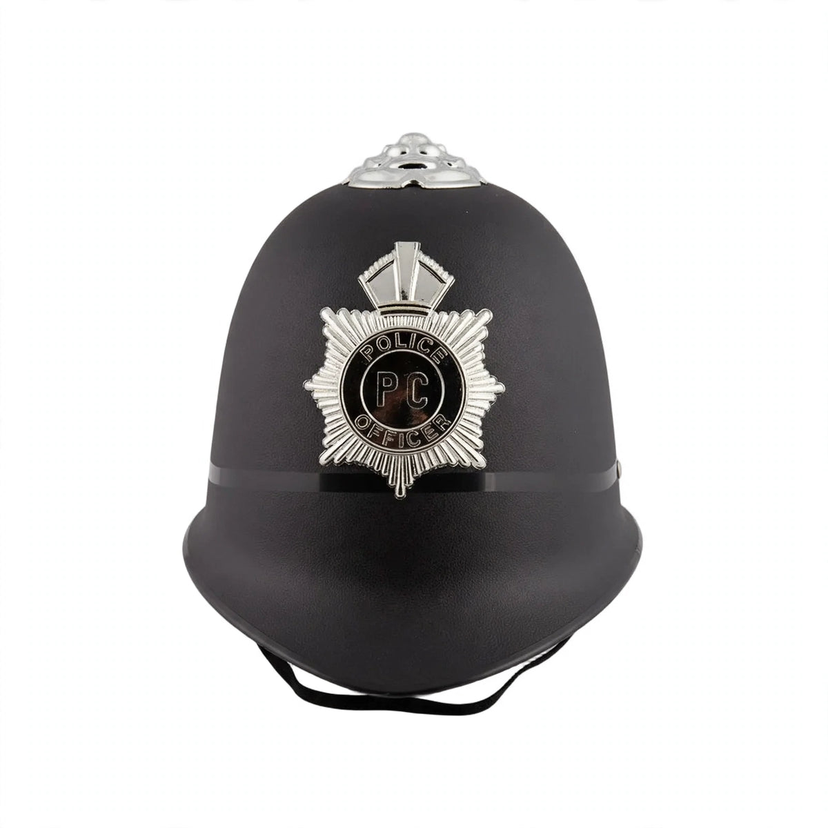 Kids police helmet costume accessory made of lightweight plastic sized for ages 3 and up