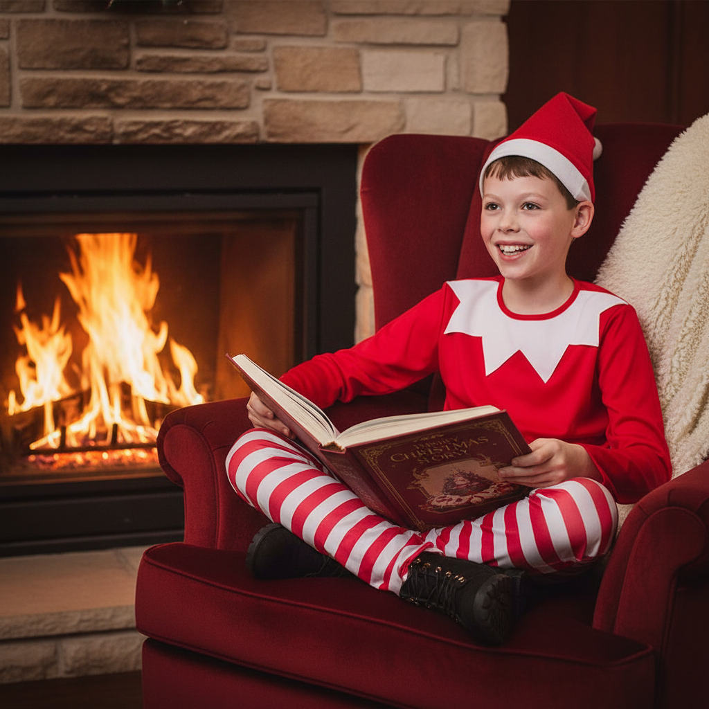 Kids' Santa's Naughty Elf Costume Red & White S, M | Merthyr Tydfil | Why Not Shop Online
