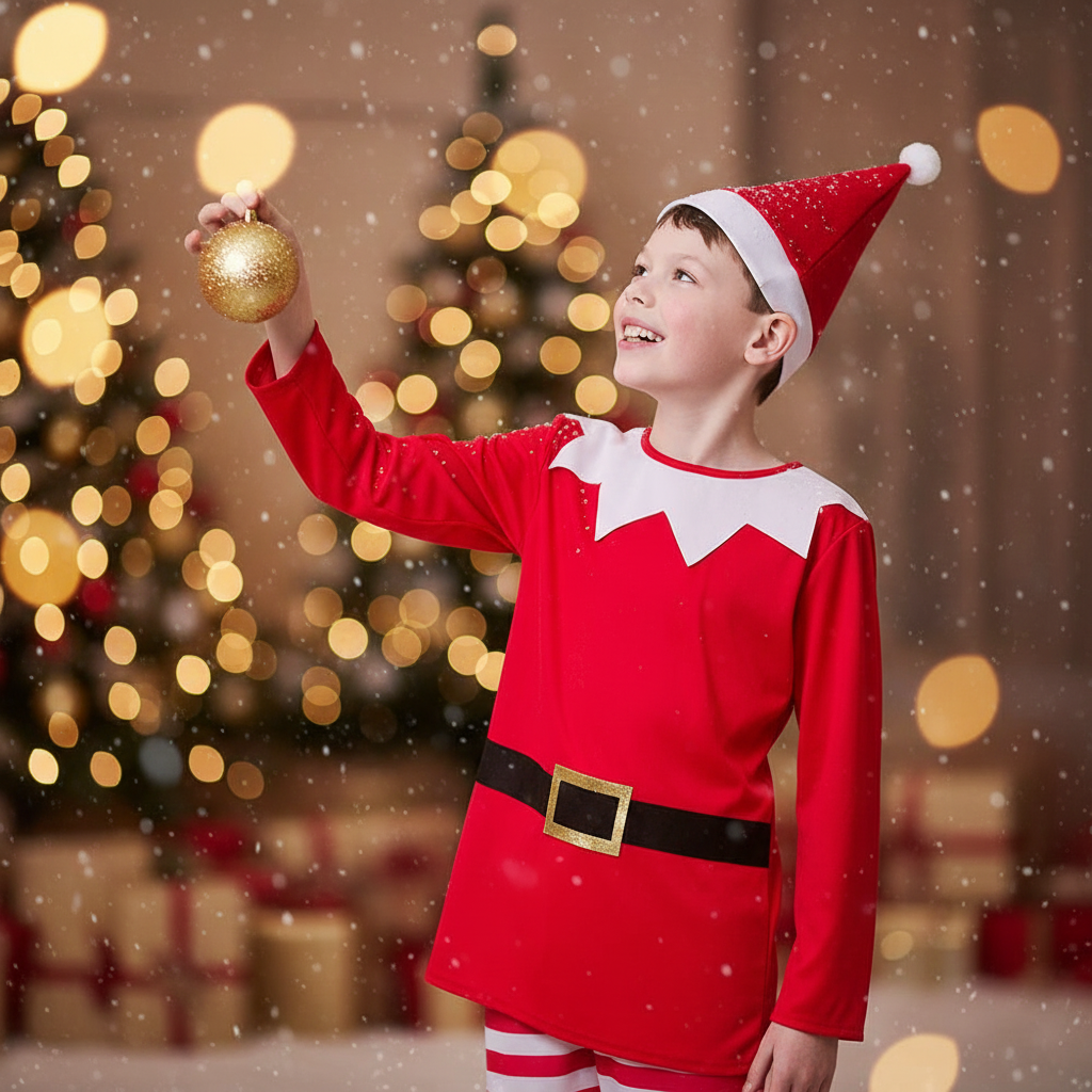 Kids' Santa's Naughty Elf Costume Red & White S, M | Merthyr Tydfil | Why Not Shop Online