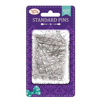 Sewing Box Standard Steel Pins 600 Pack