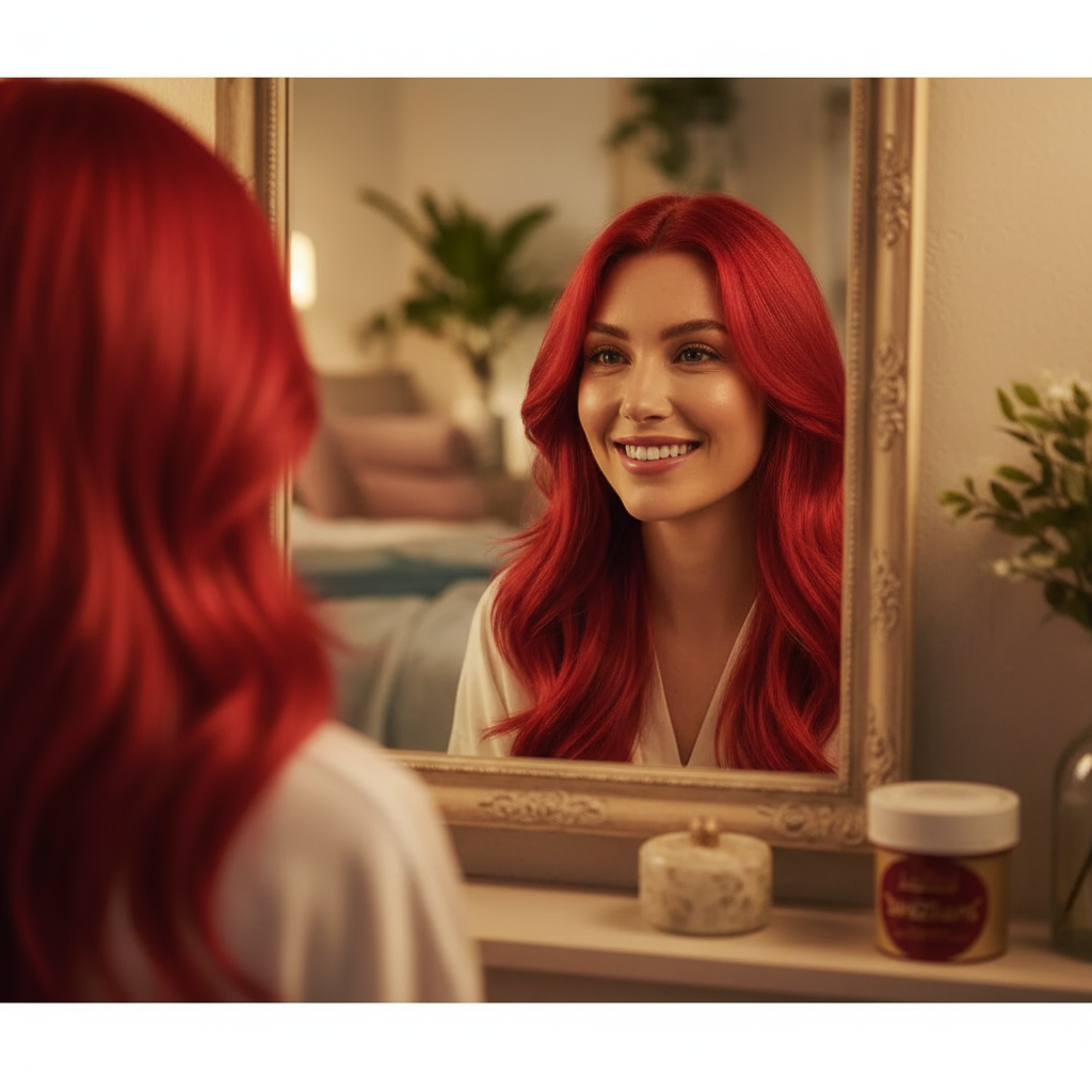 La Riche Directions Pillarbox Red Hair Dye - Result Shot