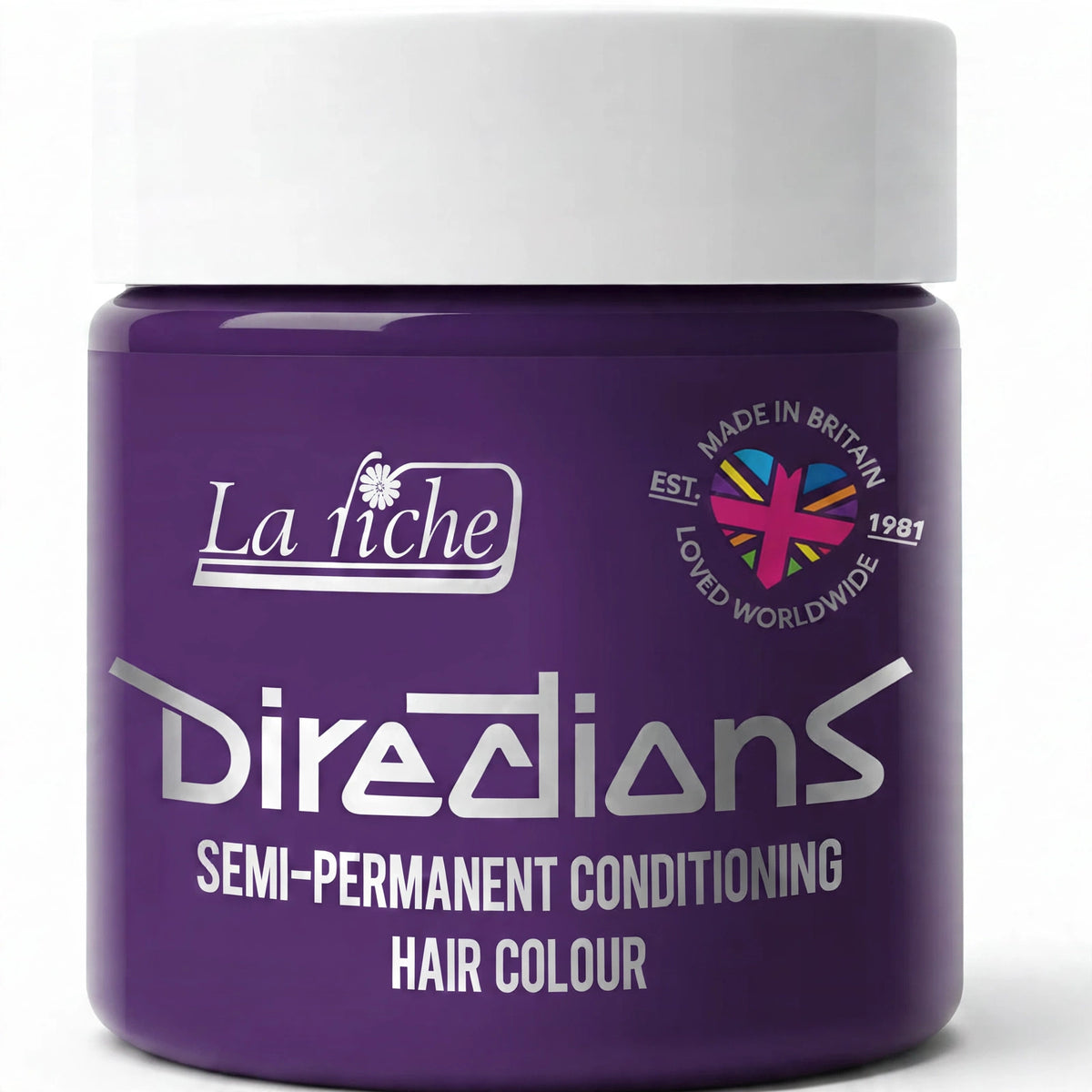 Close-up of La Riche Directions Violet Semi-Permanent Hair Dye 88ml tube