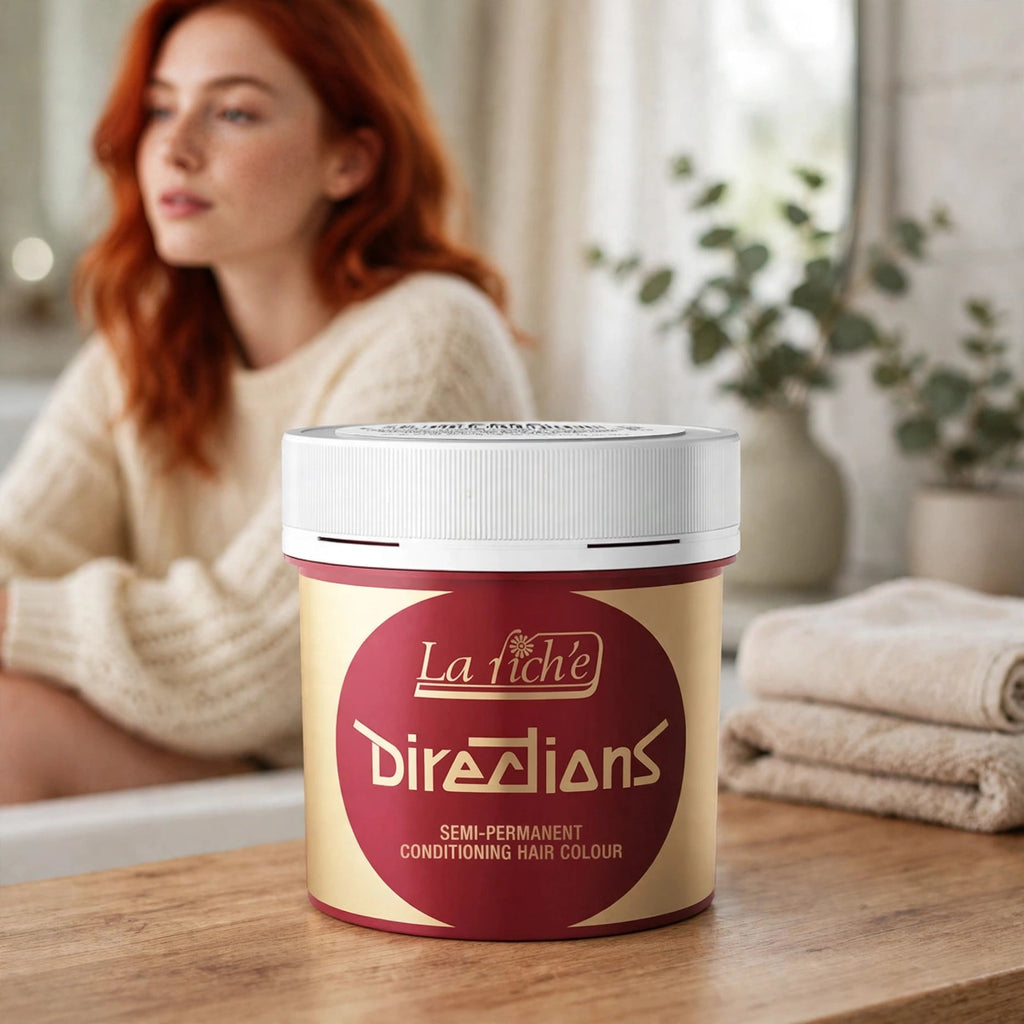 La Riche Directions Pillarbox Red hair dye displayed for hair colouring use