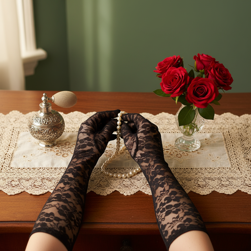 Ladies Long Black Lace Gloves | Merthyr Tydfil | Why Not Shop Online
