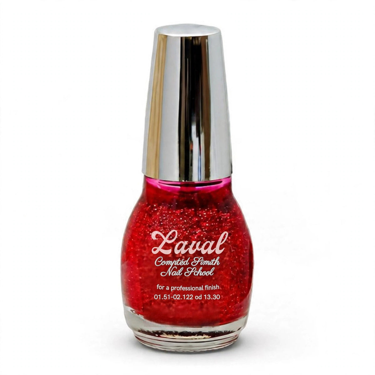 Laval Crystal Finish Nail Polish in red glitter with crystal and glitter finish