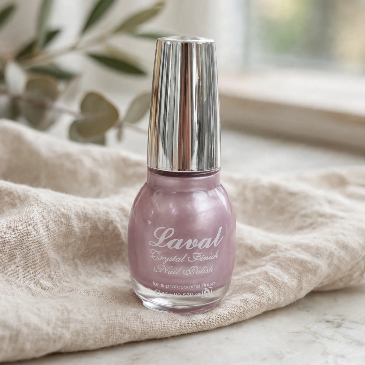 Laval Crystal Finish Nail Polish worn for everyday or special occasions