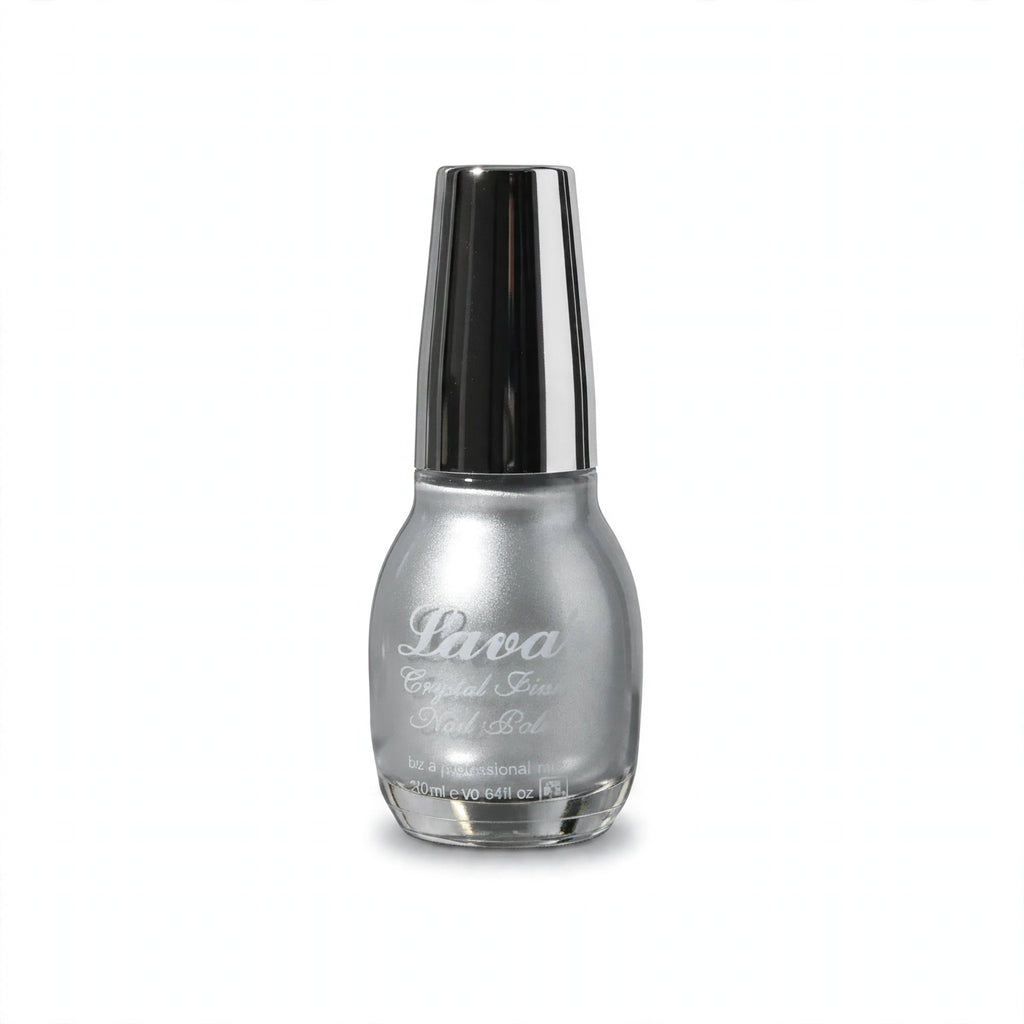 Laval Crystal Finish Nail Polish in Silver with metallic finish