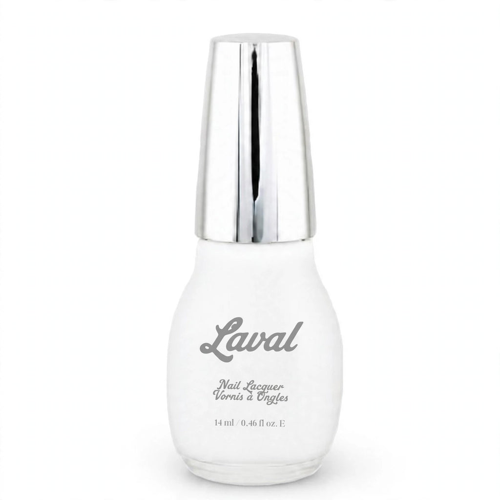 Laval Crystal Finish Nail Polish in white shade with crystal finish