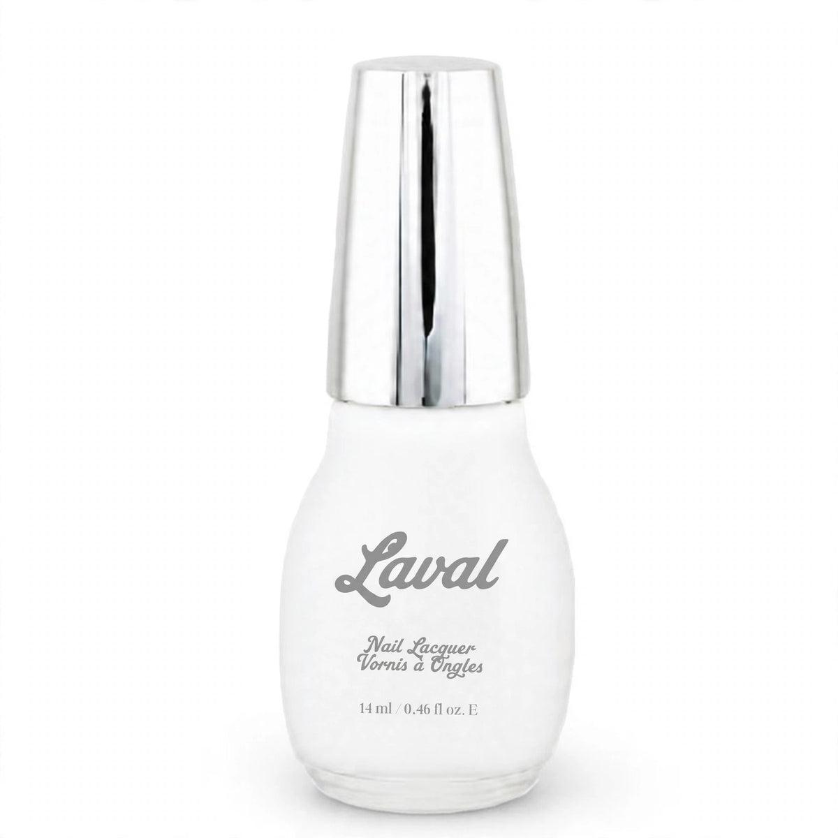 Laval Crystal Finish Nail Polish in white shade with crystal finish