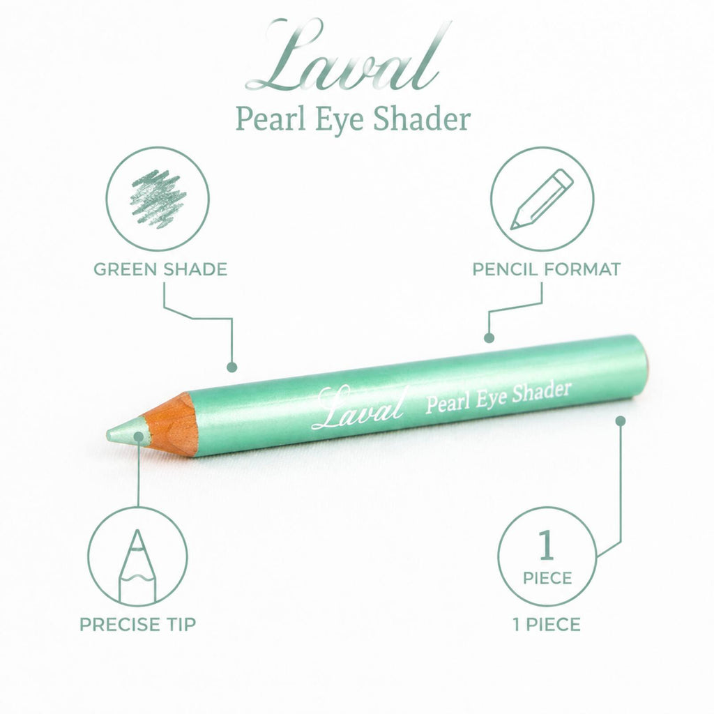Laval green Pearl Eye Shader pencil feature infographic