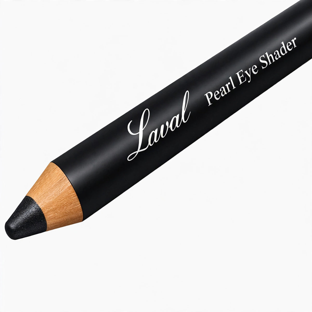 Close-up of sharpenable tip of Laval Pearl Eye Shader Black Eyeshadow Pencil