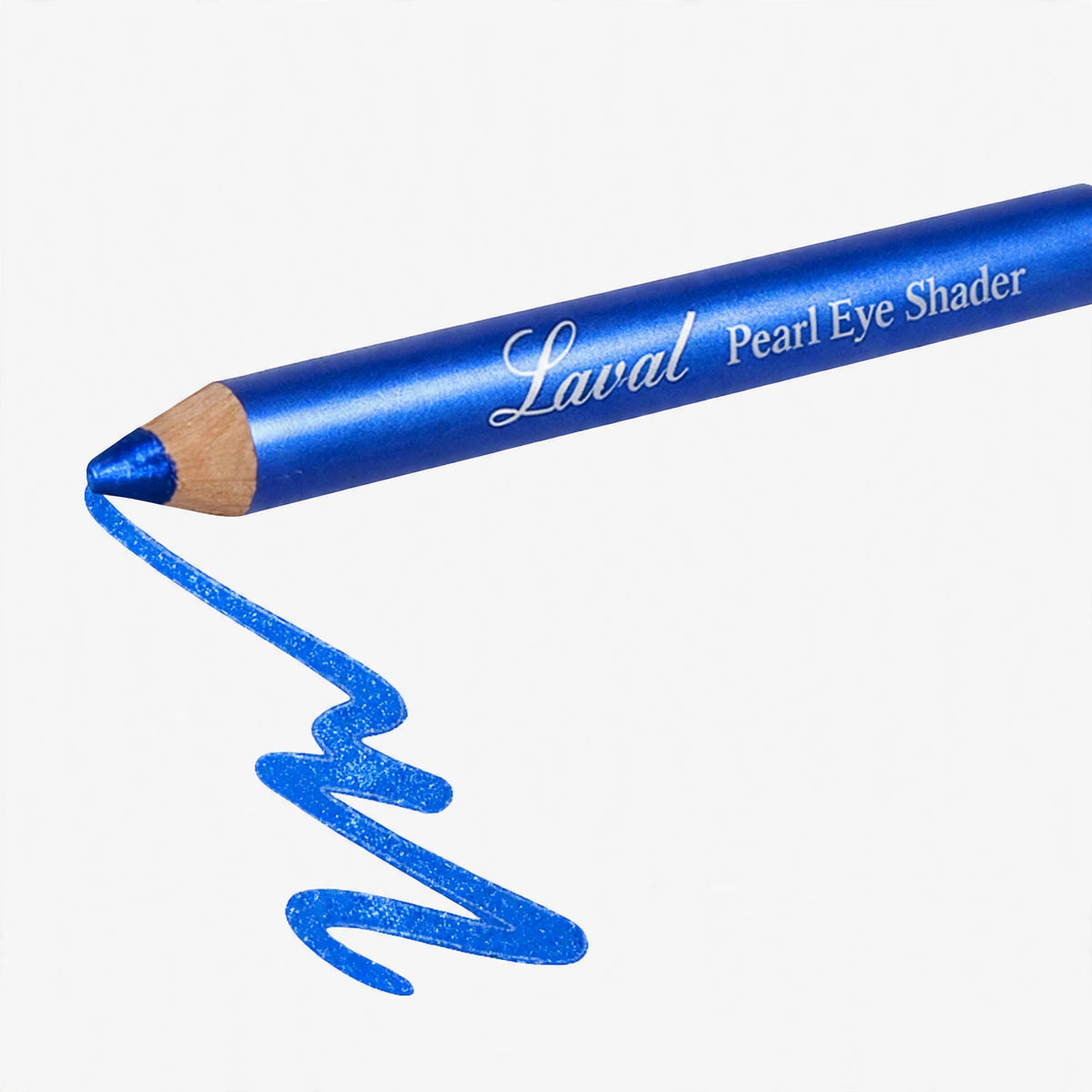 Close-up view of Laval Pearl Eye Shader Sapphire Blue Eyeshadow Pencil sharpenable tip