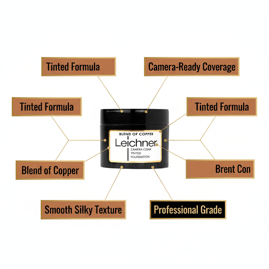 Leichner Blend of Copper Foundation Feature Infographic