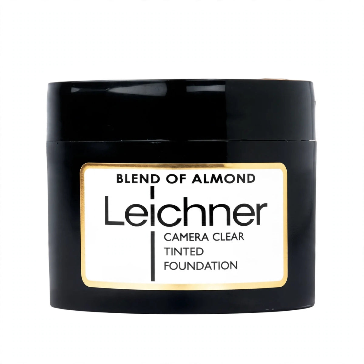 Leichner Camera Clear Foundation in Blend of Almond shown for professional use under lighting.