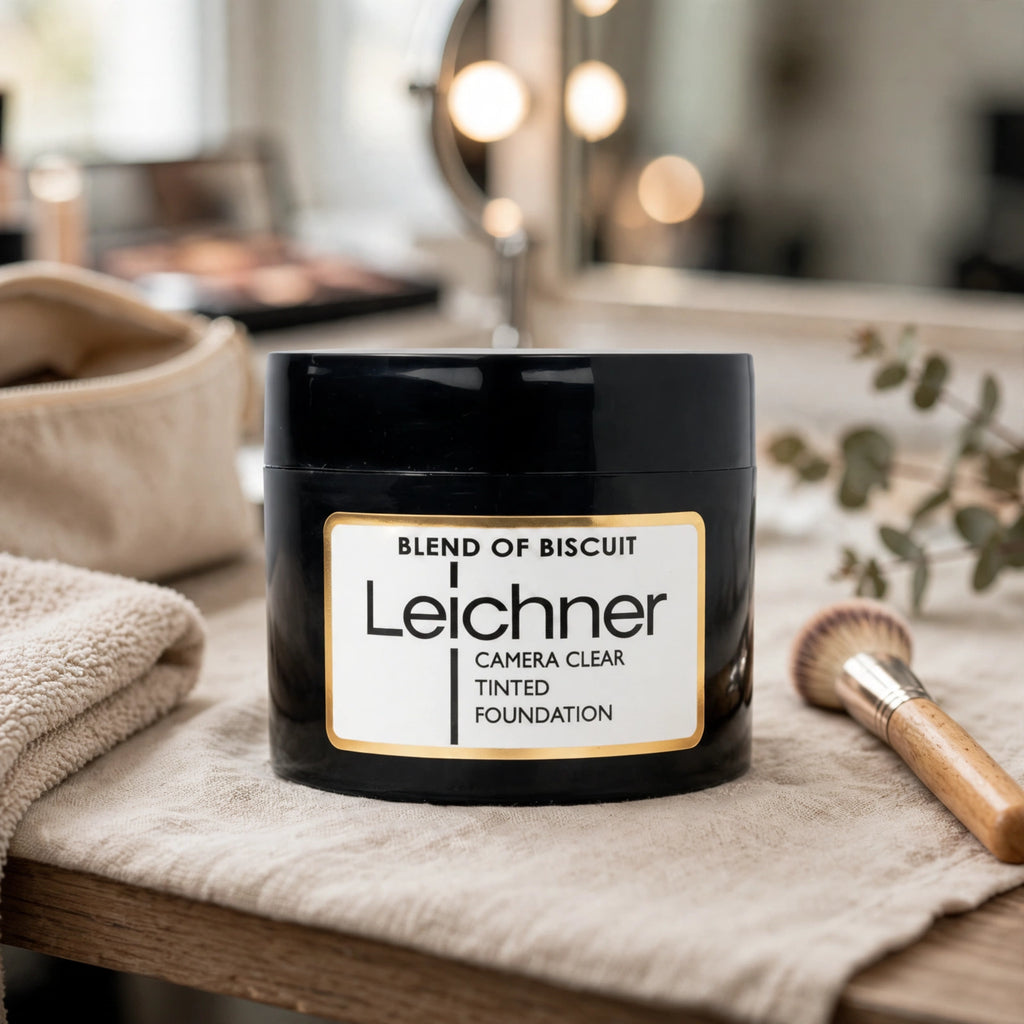 Leichner Camera Clear Foundation being applied on skin in a professional makeup setting
