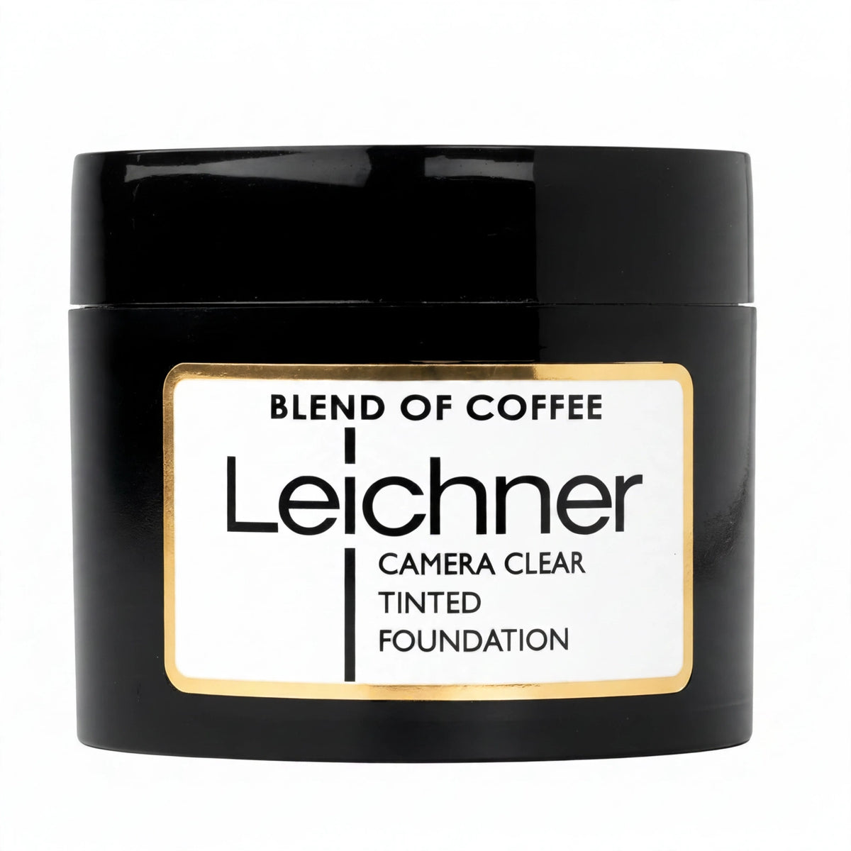Detail view of Leichner Camera Clear Foundation showing the cream formula and product packaging
