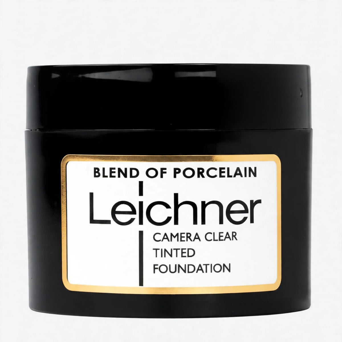 Detail view of Leichner Camera Clear Foundation in Porcelain showing the bottle