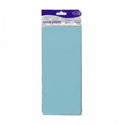 Light blue tissue paper pack of 10 sheets