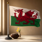 Lightweight Welsh Dragon Flag 5ft x 3ft Red-White-Green