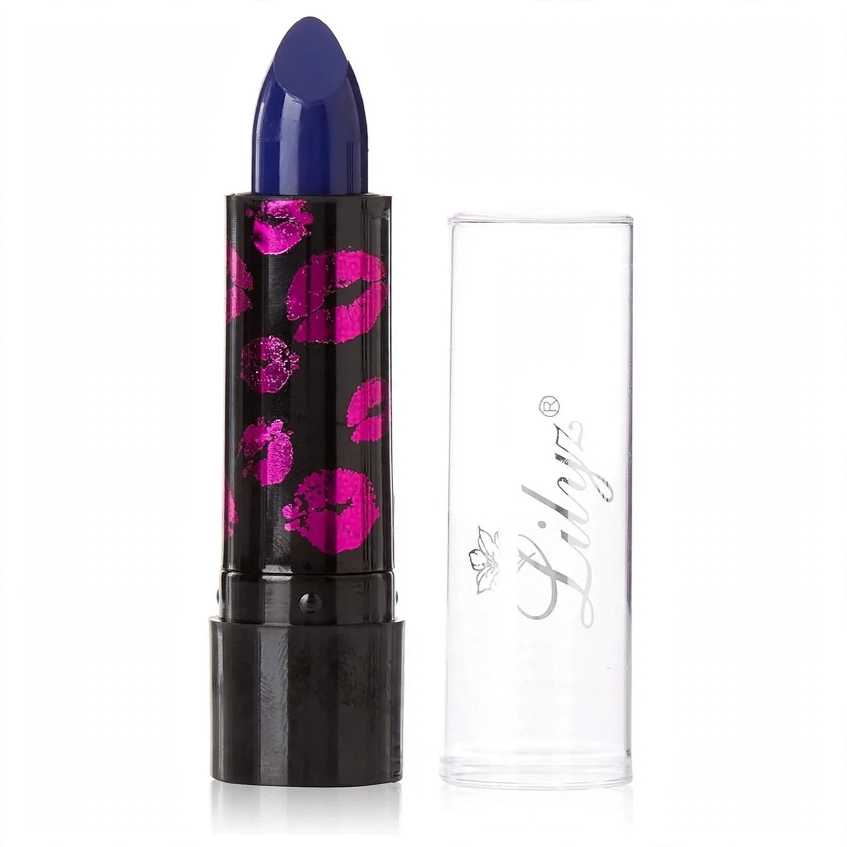 Lilyz Fright Night Halloween Lipstick in vivid electric blue shade Evil Blue