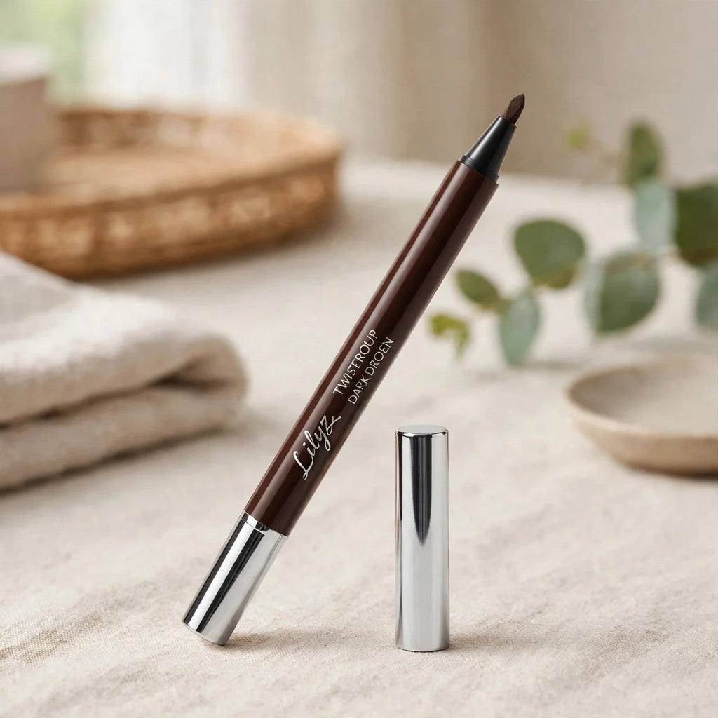 Lilyz Twist Up Waterproof Dark Brown Eye Liner Pencil used for defining eyes