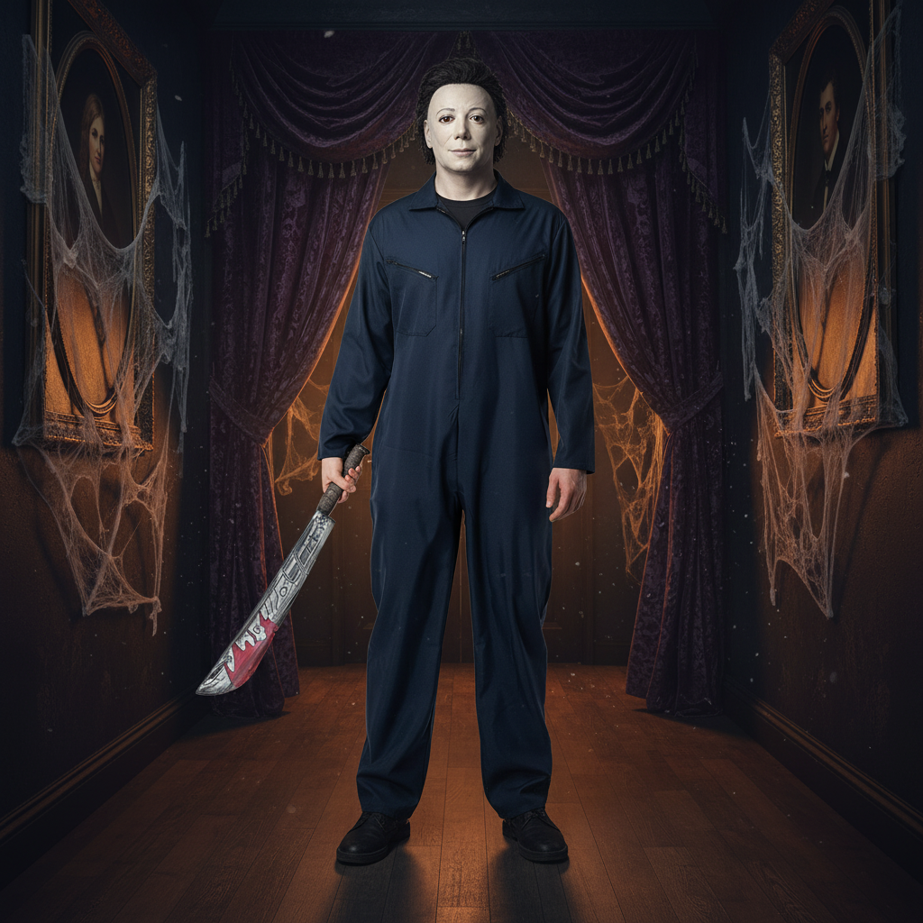 Machete With Blood Effect Plastic Halloween Prop 74cm (14+)