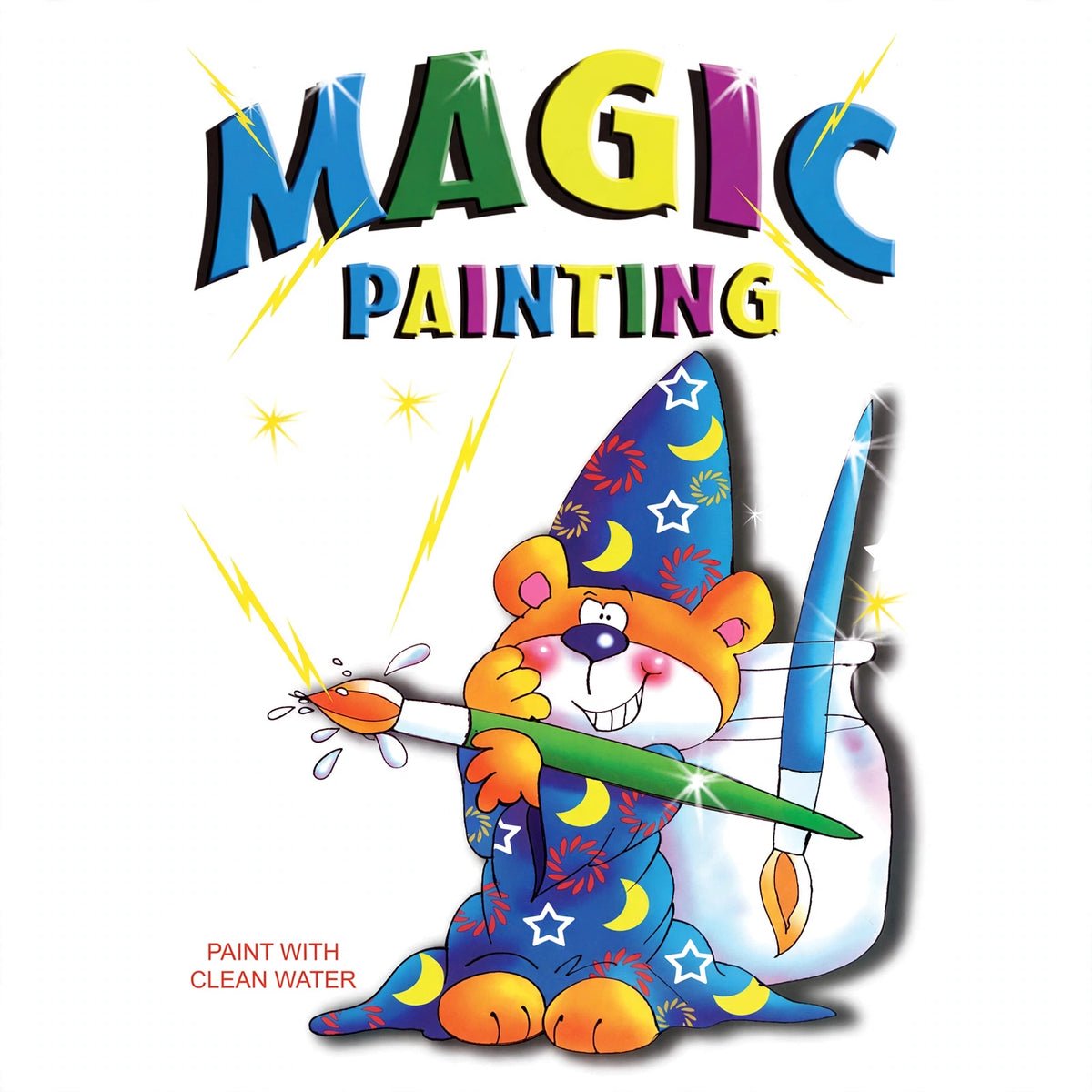 Close-up of Magic Painting Book A4 water-activated painting pages