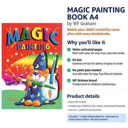 Magic Painting Book A4 by WF Graham with mess-free water painting