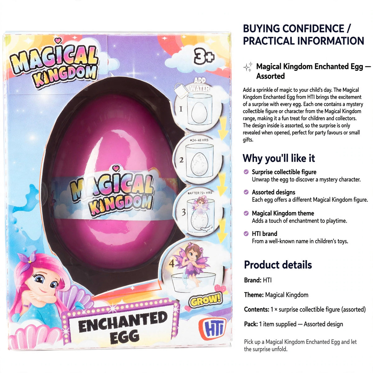 Magical Kingdom Enchanted Egg contains one surprise collectible figure from assorted designs
