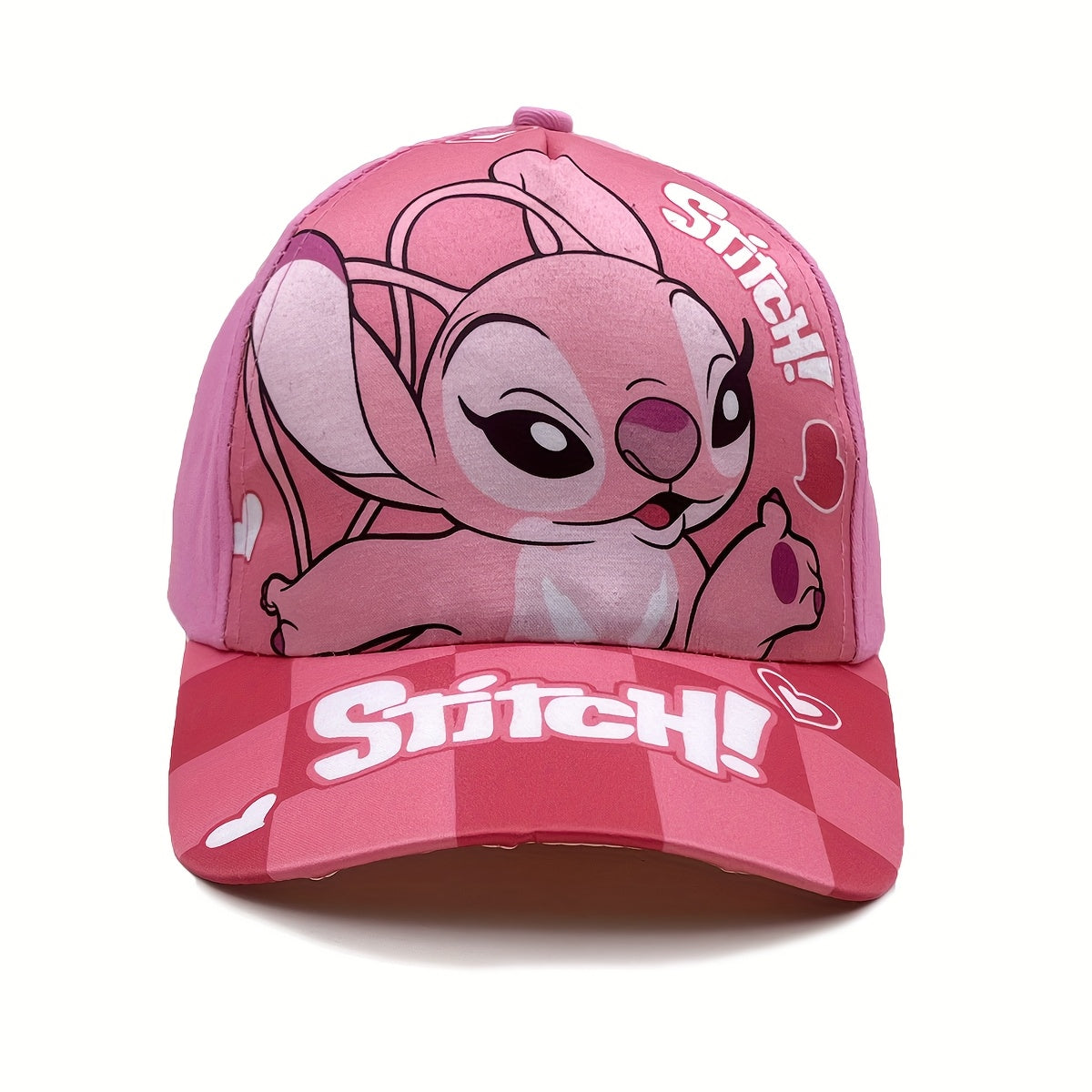 Girls Stitch & Angel Pink Baseball Cap - Adjustable, Lightweight Polyester | Merthyr Tydfil | Why Not Shop Online