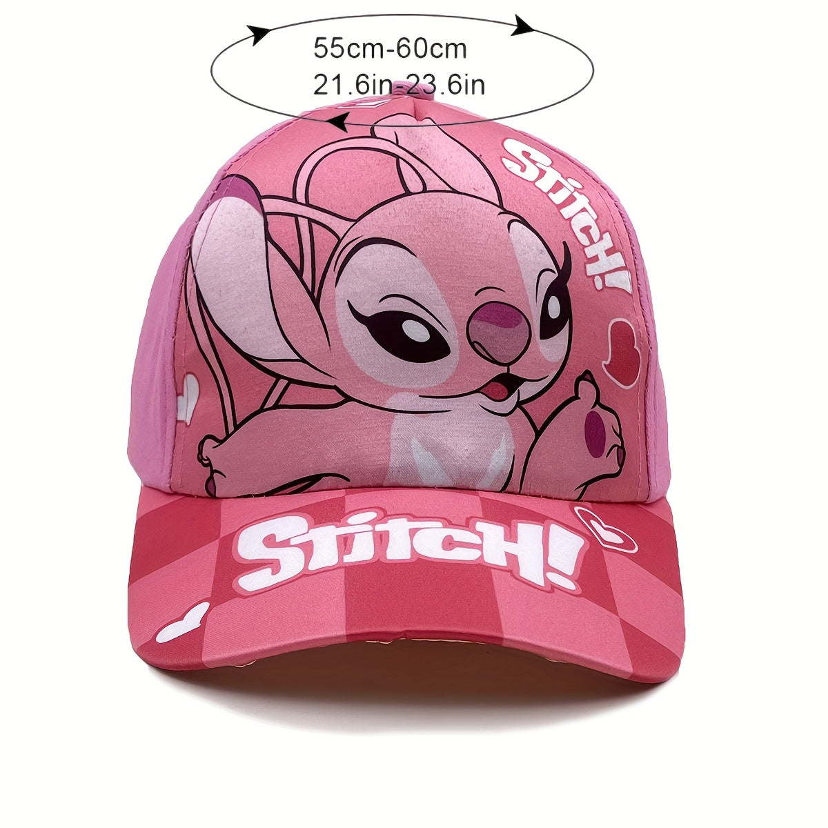Girls Stitch & Angel Pink Baseball Cap - Adjustable, Lightweight Polyester | Merthyr Tydfil | Why Not Shop Online