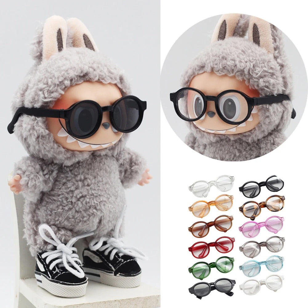 6.5cm Transparent Plastic Red Glasses for Labubu Plush Dolls | Merthyr Tydfil | Why Not Shop Online