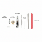 Manicure Set Contents Flat Lay