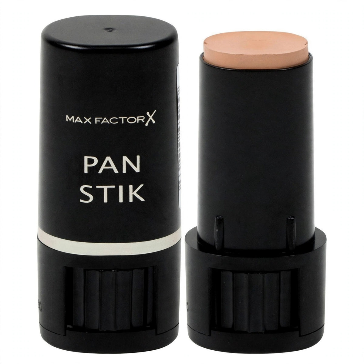 Close-up view of Max Factor Pan Stik foundation stick in Deep Olive Shade 60