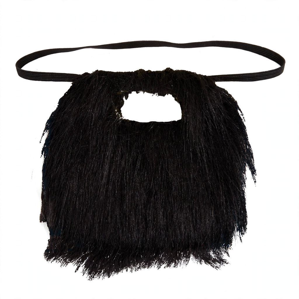 Mens black fancy dress beard accessory