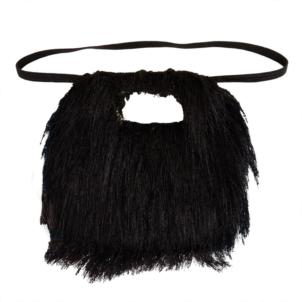 Mens black fancy dress beard accessory