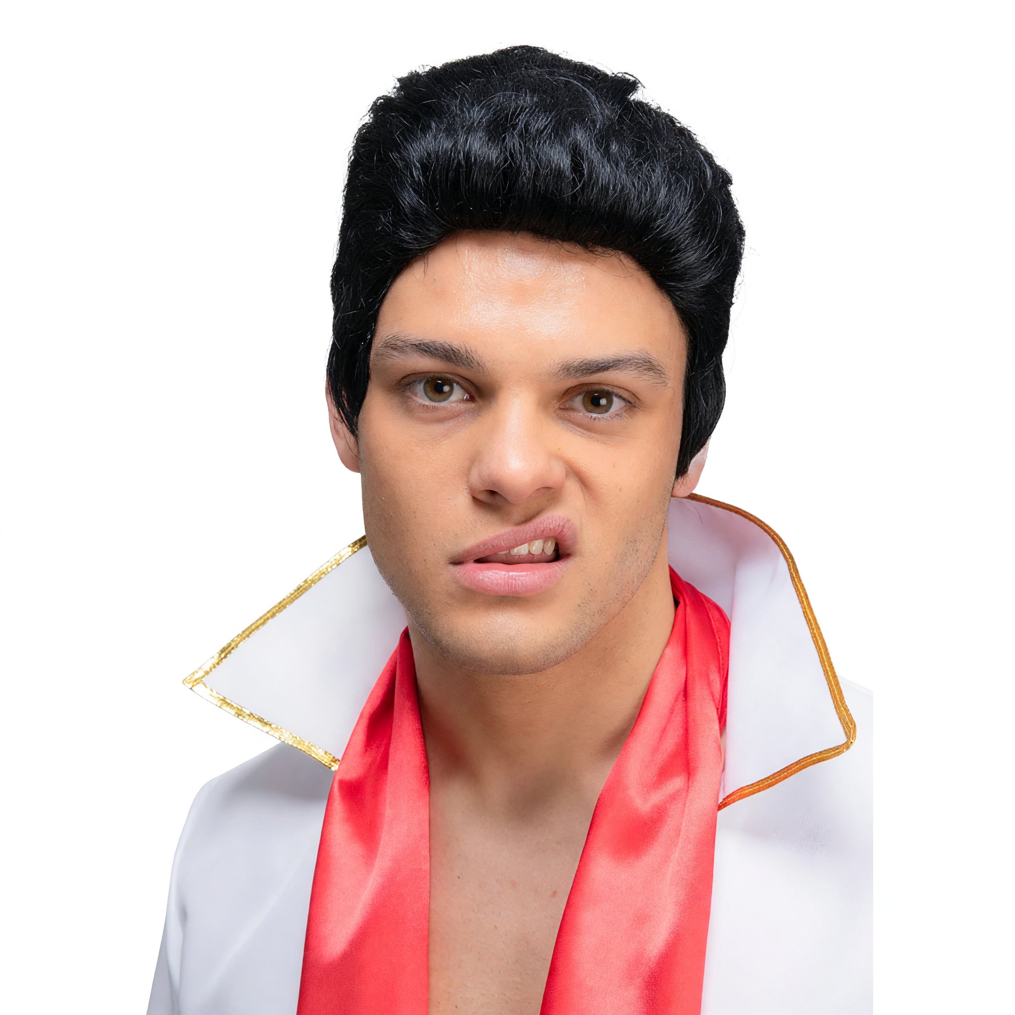 Men's 1950s Black Rocker Wig