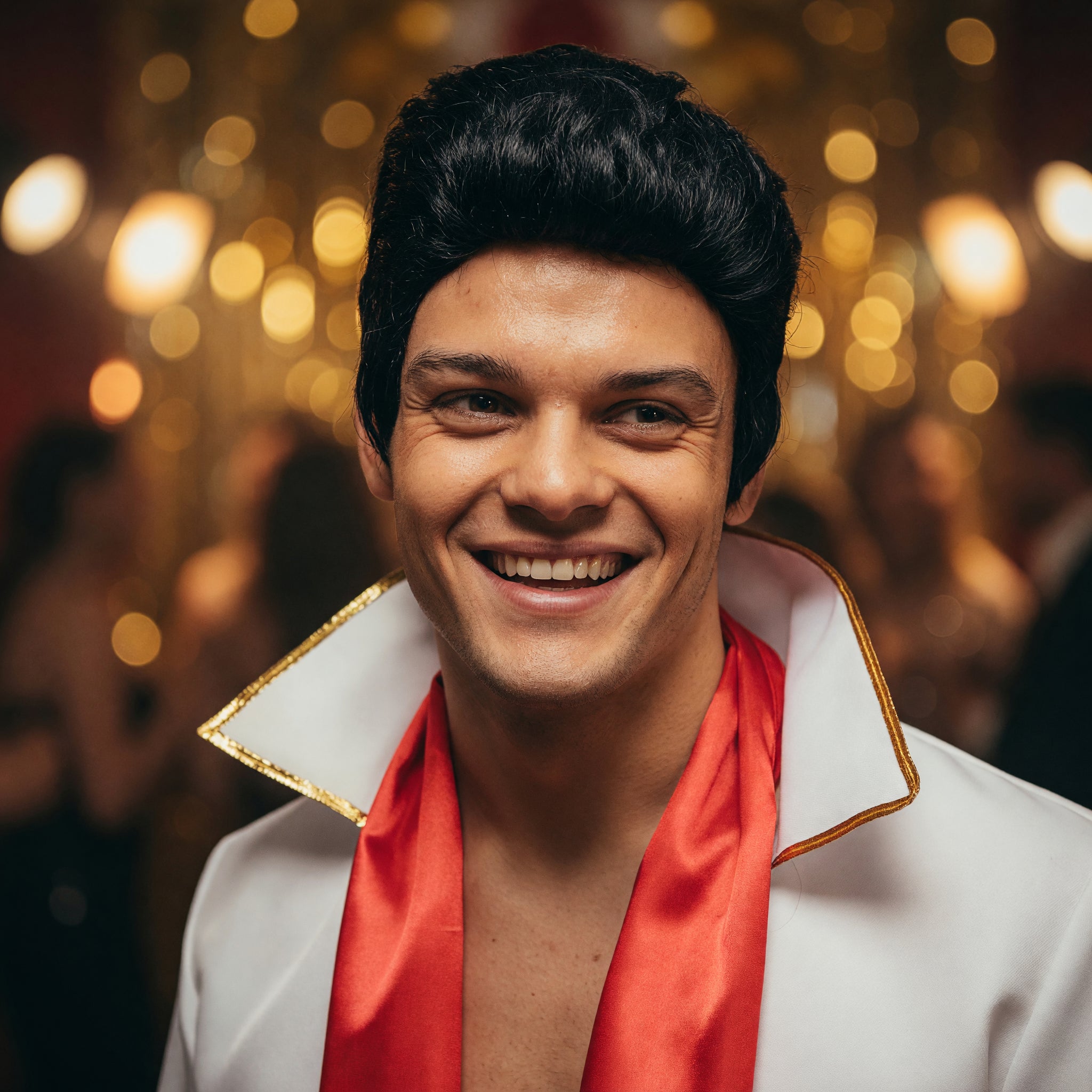 Men's 1950s Black Rocker Wig