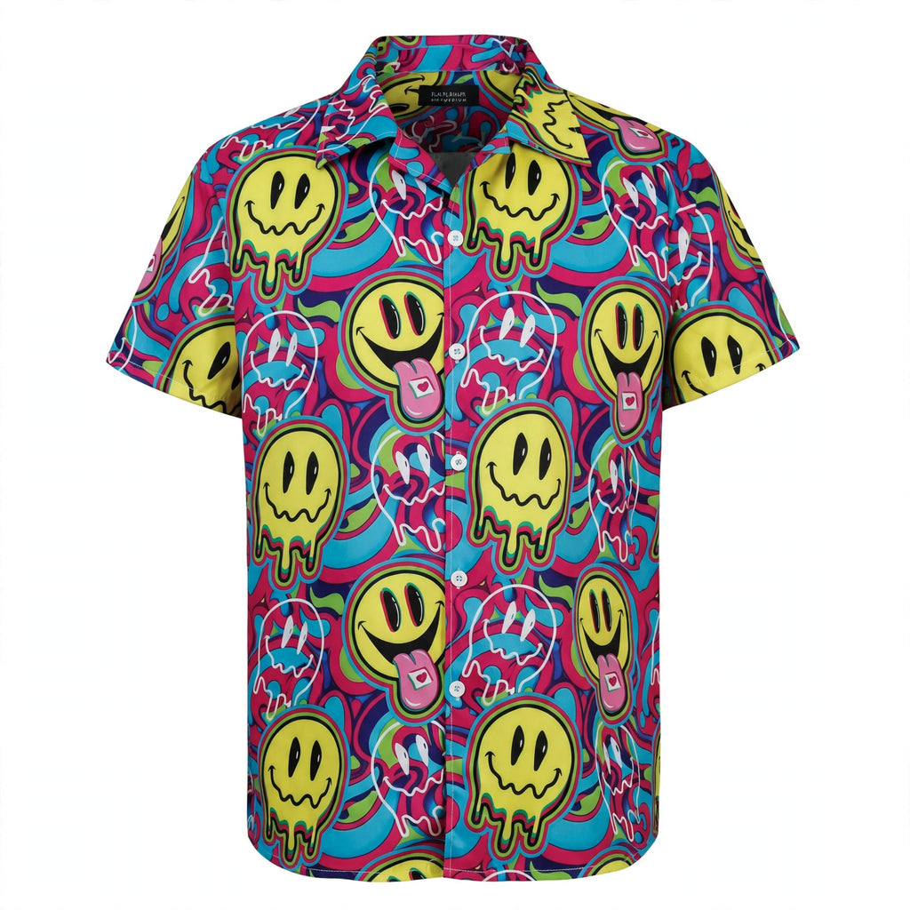 Mens 90s Acid Shirt in medium size with retro acid print