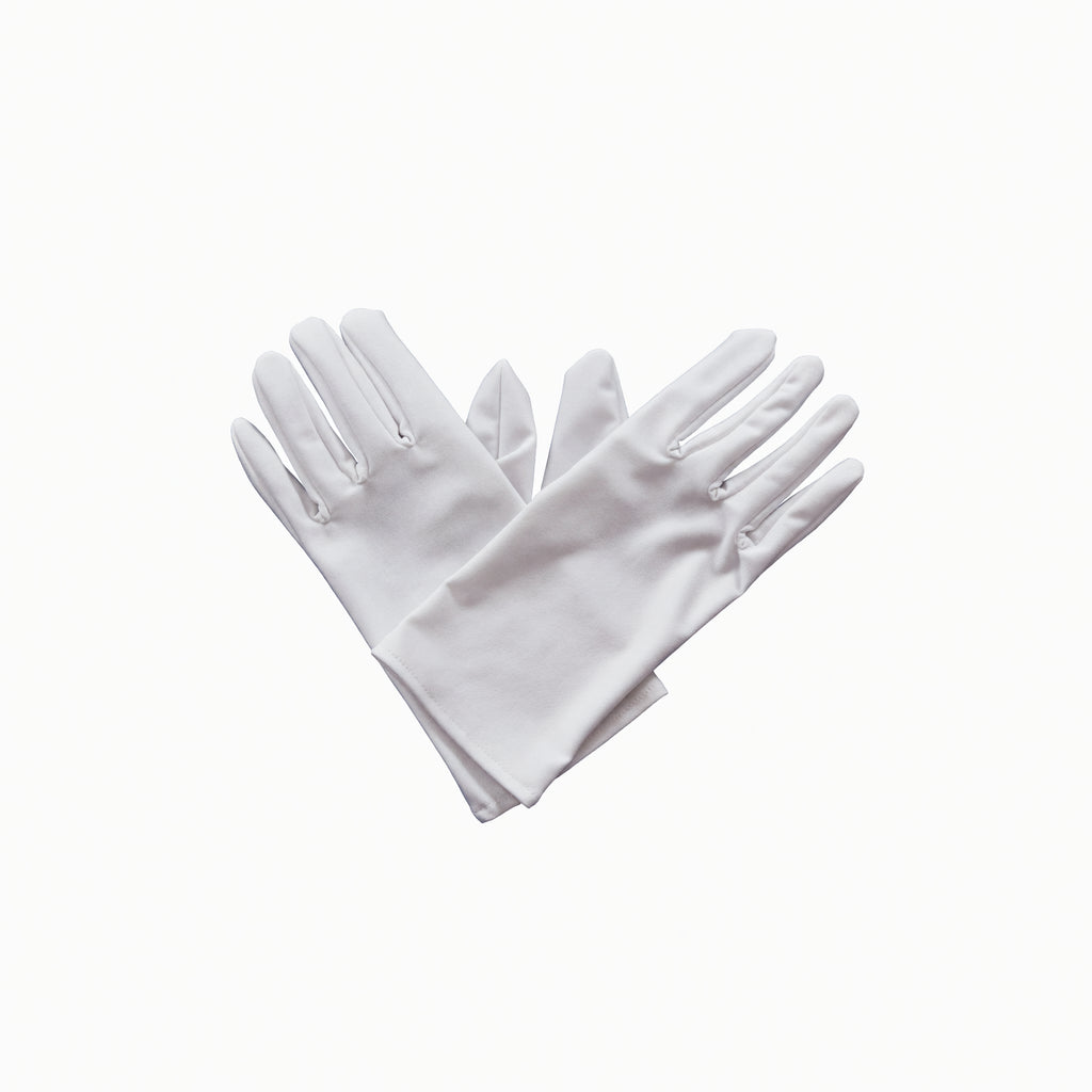 Men's Short White Gloves