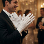 Men's Short White Gloves