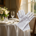Men's Short White Gloves